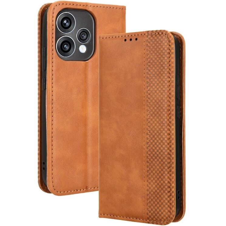 Чехол-книжка Deexe Retro Style для OPPO Reno 15 - Brown: фото 1 из 7