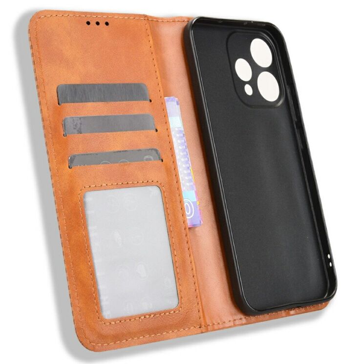 Чехол-книжка Deexe Retro Style для OPPO Reno 15 - Brown: фото 2 из 7