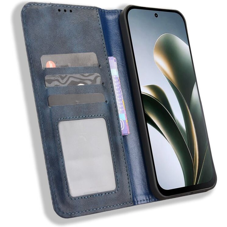 Чехол-книжка Deexe Retro Style для Xiaomi Poco C95 Pro - Blue (429206L) Чехол-книжка Deexe Retro Style для Xiaomi Poco C95 Pro - Blue: фото 6 из 19