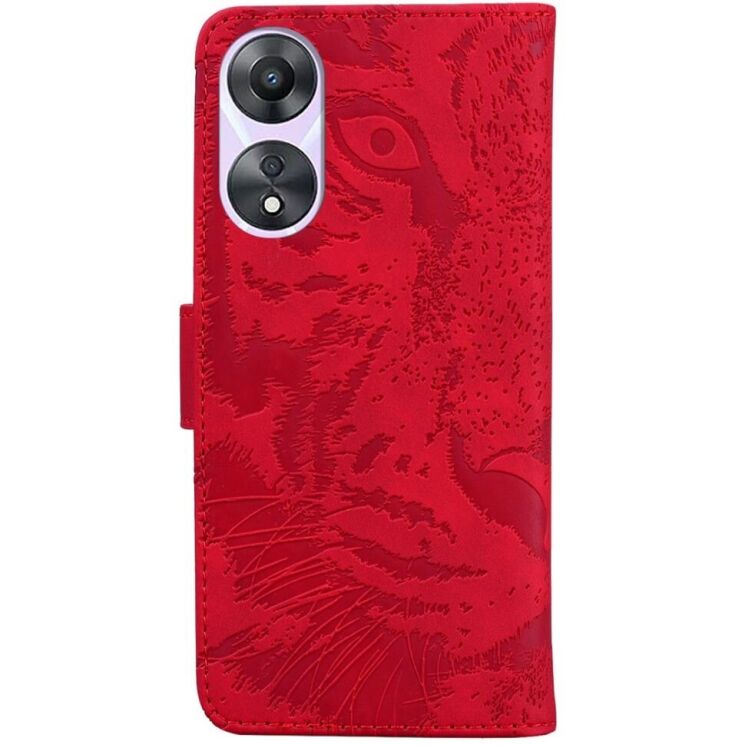 Чехол-книжка Deexe Tiger для OPPO A58 - Red: фото 6 из 7