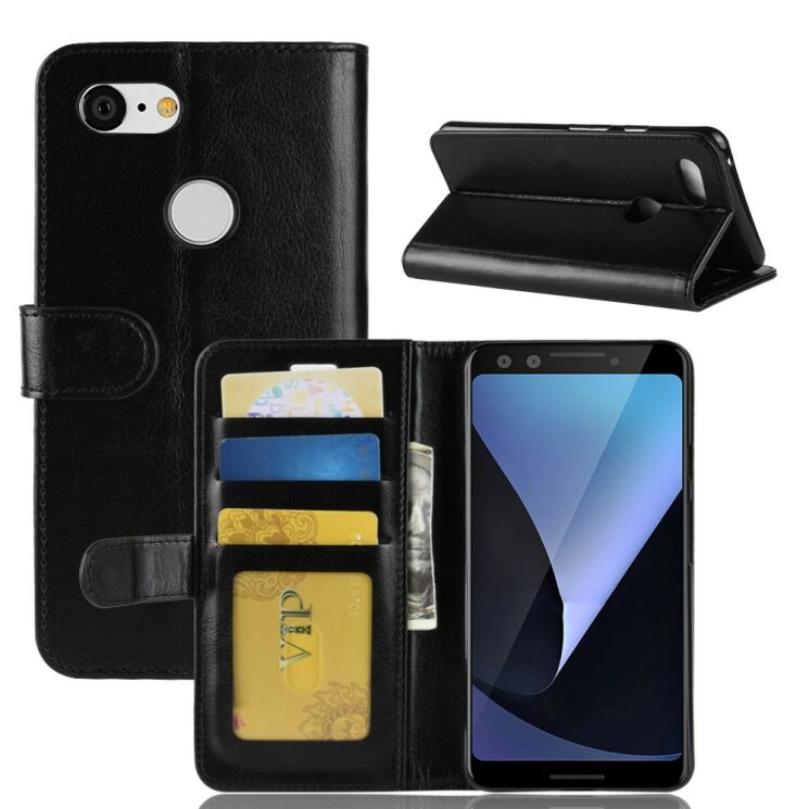 Чохол-книжка Deexe Wallet Style для Google Pixel 3 - Black: фото 1 з 8