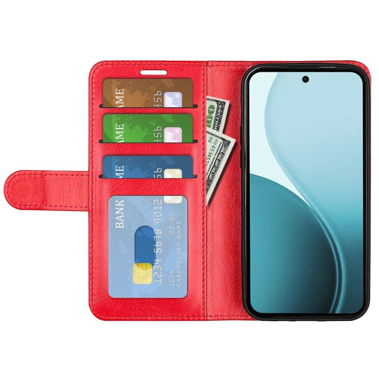 Чохол-книжка Deexe Wallet Style для OPPO Reno 14 5G - Red: фото 4 з 8