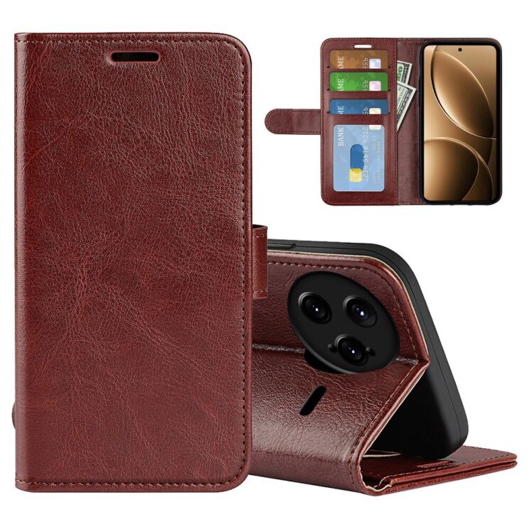 Чехол-книжка Deexe Wallet Style для Xiaomi Poco F7 Ultra - Brown: фото 2 из 5