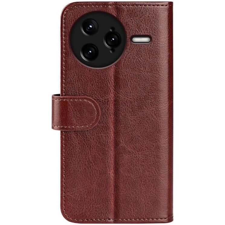 Чехол-книжка Deexe Wallet Style для Xiaomi Poco F7 Ultra - Brown: фото 4 из 5