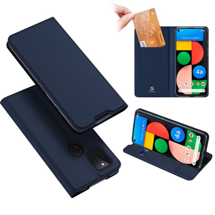 Чехол-книжка DUX DUCIS Skin Pro для Google Pixel 4a 5G - Blue: фото 1 из 9