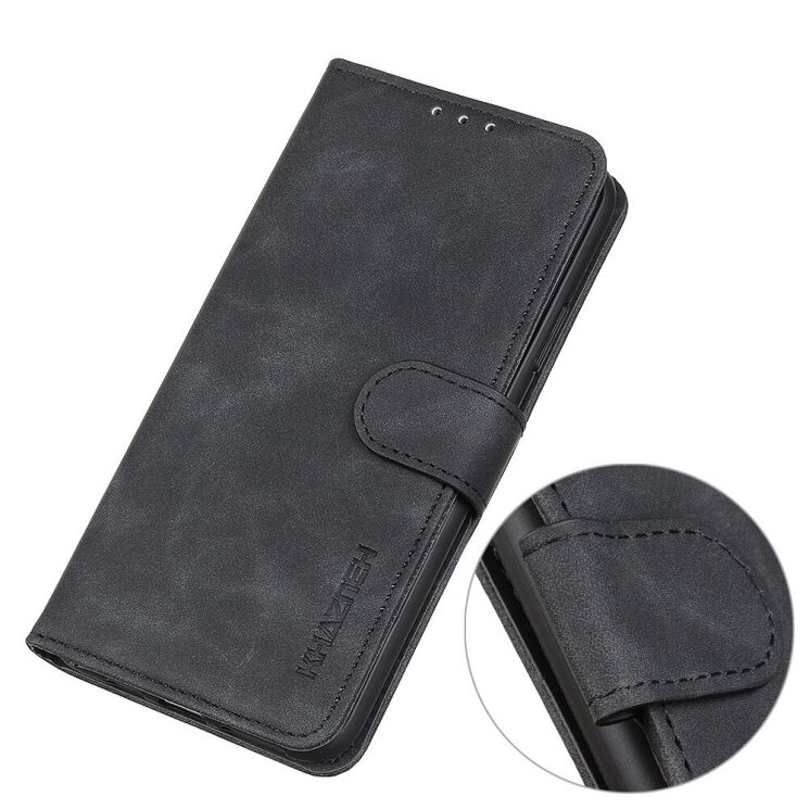 Чохол-книжка з застібкою KHAZNEH Retro Wallet для Realme C15 - Black: фото 9 з 11