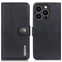 Чехол-книжка KHAZNEH Wallet Cover для Apple iPhone 16 Pro - Black: фото 1 из 9