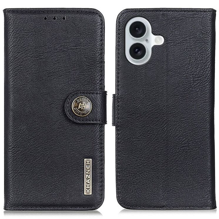Чехол-книжка KHAZNEH Wallet Cover для Apple iPhone 17 - Black: фото 1 из 8