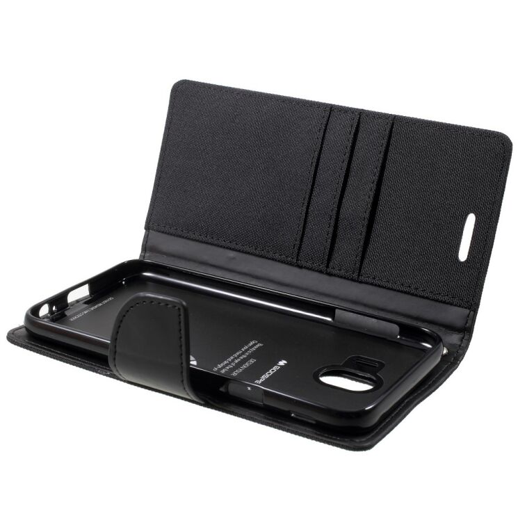 Чехол-книжка MERCURY Canvas Diary для Samsung Galaxy J4 2018 (J400) - Black: фото 7 из 8