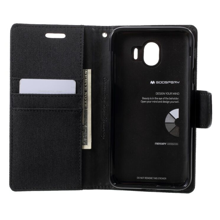 Чехол-книжка MERCURY Canvas Diary для Samsung Galaxy J4 2018 (J400) - Black: фото 5 из 8