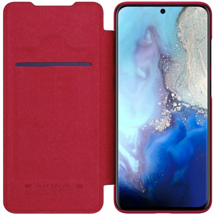 Чехол-книжка NILLKIN Qin Series для Samsung Galaxy S20 (G980) - Red: фото 3 из 13