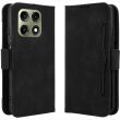 Чехол-книжка с карманами Deexe Wallet Stand для Motorola Edge 70 Pro - Black (412003B)