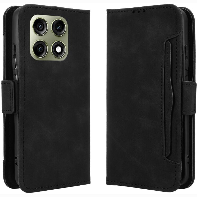 Чохол-книжка з кишеньками Deexe Wallet Stand для Motorola Edge 70 Pro - Black (412003B) Чохол-книжка з кишеньками Deexe Wallet Stand для Motorola Edge 70 Pro - Black: фото 1 з 15