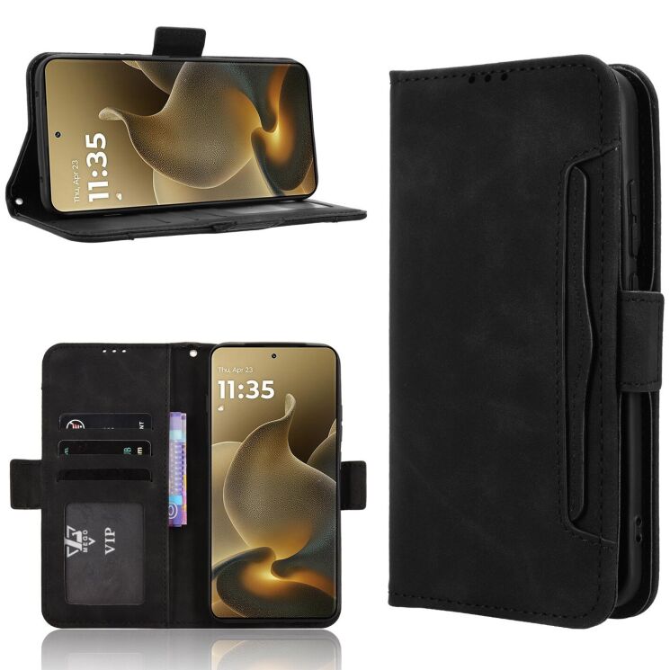 Чохол-книжка з кишеньками Deexe Wallet Stand для Motorola Edge 70 Pro - Black (412003B) Чохол-книжка з кишеньками Deexe Wallet Stand для Motorola Edge 70 Pro - Black: фото 8 з 15