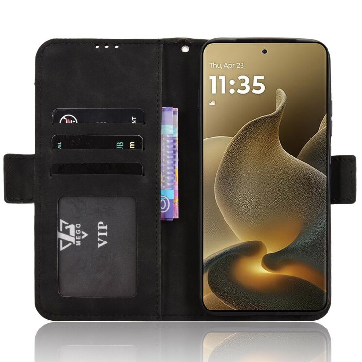 Чохол-книжка з кишеньками Deexe Wallet Stand для Motorola Edge 70 Pro - Black (412003B) Чохол-книжка з кишеньками Deexe Wallet Stand для Motorola Edge 70 Pro - Black: фото 5 з 15