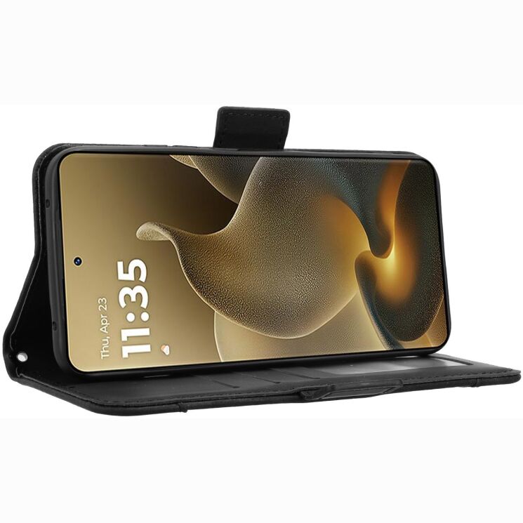 Чохол-книжка з кишеньками Deexe Wallet Stand для Motorola Edge 70 Pro - Black (412003B) Чохол-книжка з кишеньками Deexe Wallet Stand для Motorola Edge 70 Pro - Black: фото 6 з 15