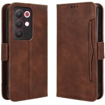 Чехол-книжка с карманами Deexe Wallet Stand для Realme C85 - Brown: фото 1 из 15