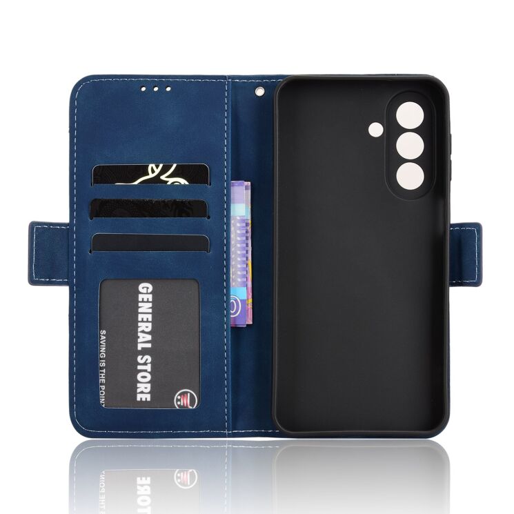 Чехол-книжка с карманами Deexe Wallet Stand для Samsung Galaxy A27 (A276) - Blue (408613L) Чехол-книжка с карманами Deexe Wallet Stand для Samsung Galaxy A27 (A276) - Blue: фото 4 из 15