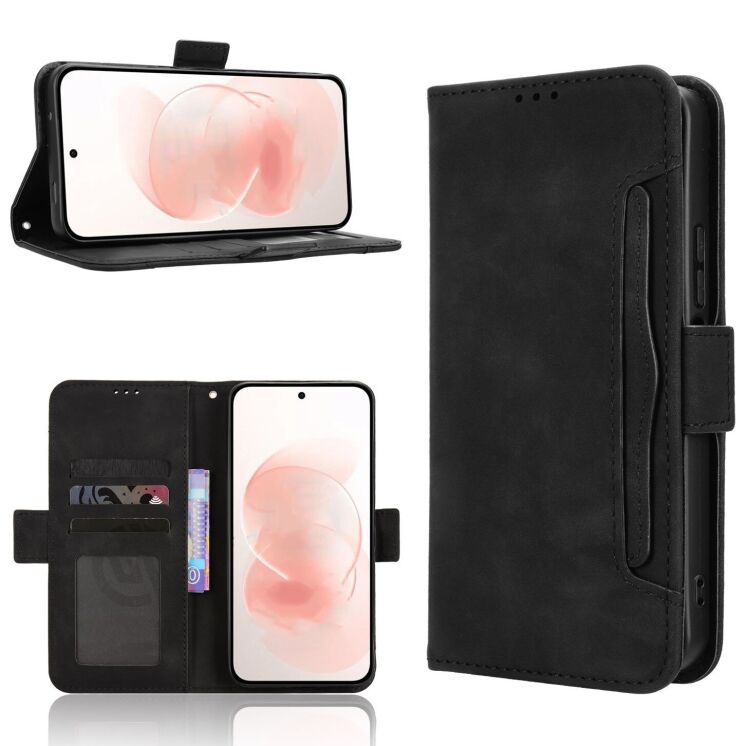 Чохол-книжка з кишеньками Deexe Wallet Stand для Xiaomi Redmi Note 17 Pro Plus - Black: фото 8 з 8