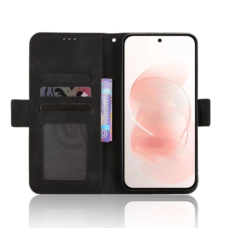 Чохол-книжка з кишеньками Deexe Wallet Stand для Xiaomi Redmi Note 17 Pro Plus - Black: фото 5 з 8