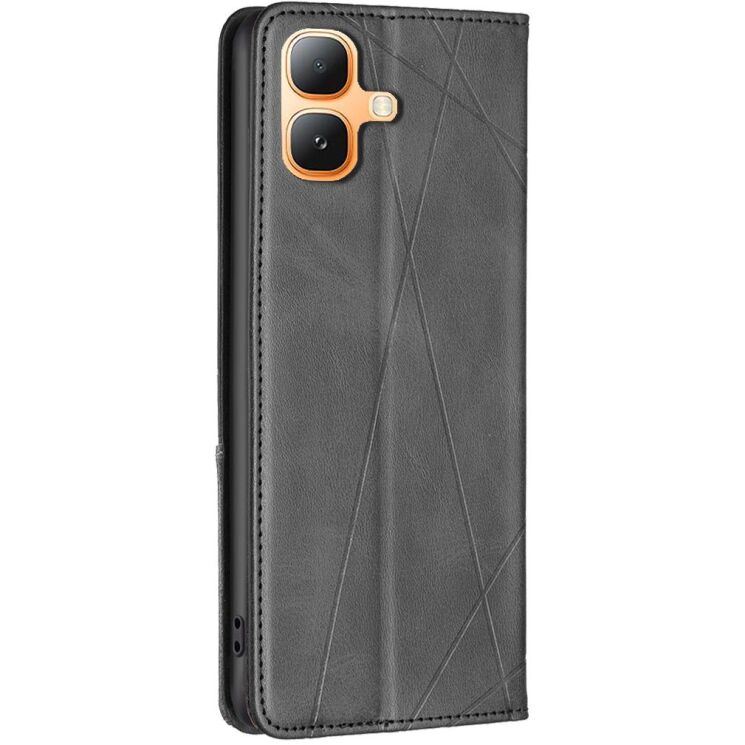 Чохол-книжка з кишеньками UniCase Geometric Pattern для Infinix Smart 20 - Black: фото 3 з 10