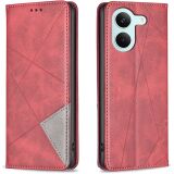 Чехол-книжка с карманами UniCase Geometric Pattern для Xiaomi Poco X8 Pro - Red: фото 1 из 11