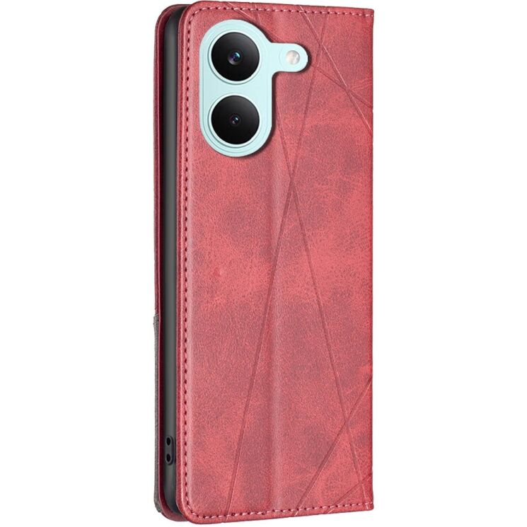 Чехол-книжка с карманами UniCase Geometric Pattern для Xiaomi Poco X8 Pro - Red: фото 3 из 11