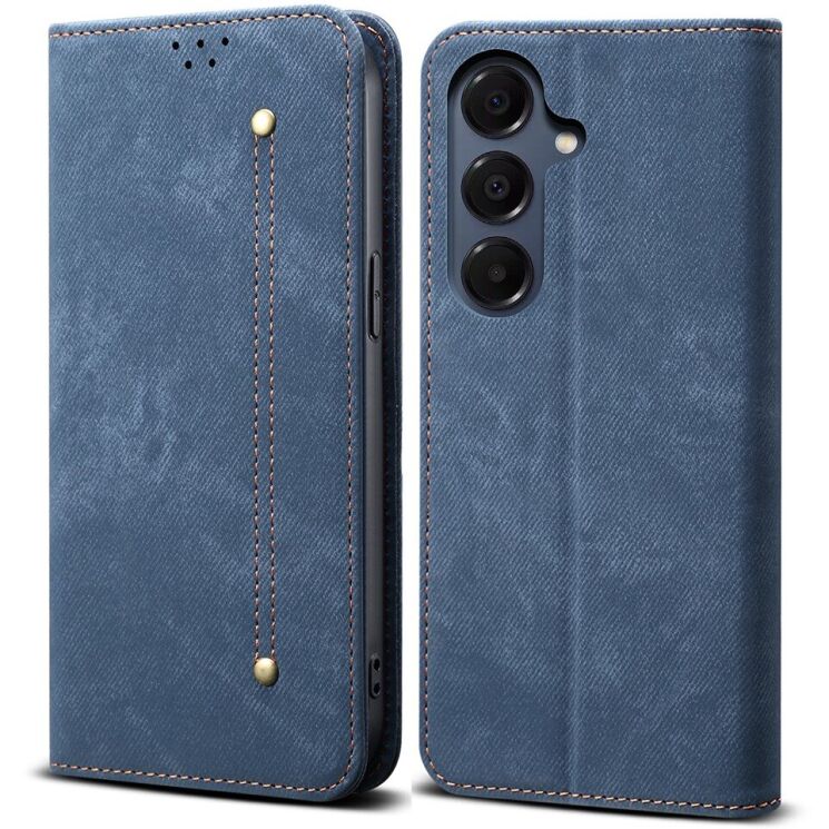 Чехол-книжка с карманами UniCase Jeans Wallet для Samsung Galaxy S26 Plus (S947) - Blue: фото 1 из 7