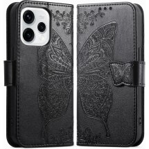 Чохол-книжка з малюнком UniCase Butterfly Pattern для OPPO Reno 15 - Black: фото 1 з 9