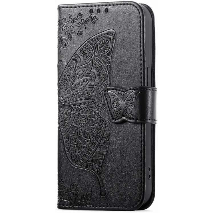 Чохол-книжка з малюнком UniCase Butterfly Pattern для OPPO Reno 15 - Black: фото 5 з 9