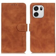 Чехол-книжка с застежкой KHAZNEH Retro Wallet для OnePlus Nord CE6 - Brown: фото 1 из 10
