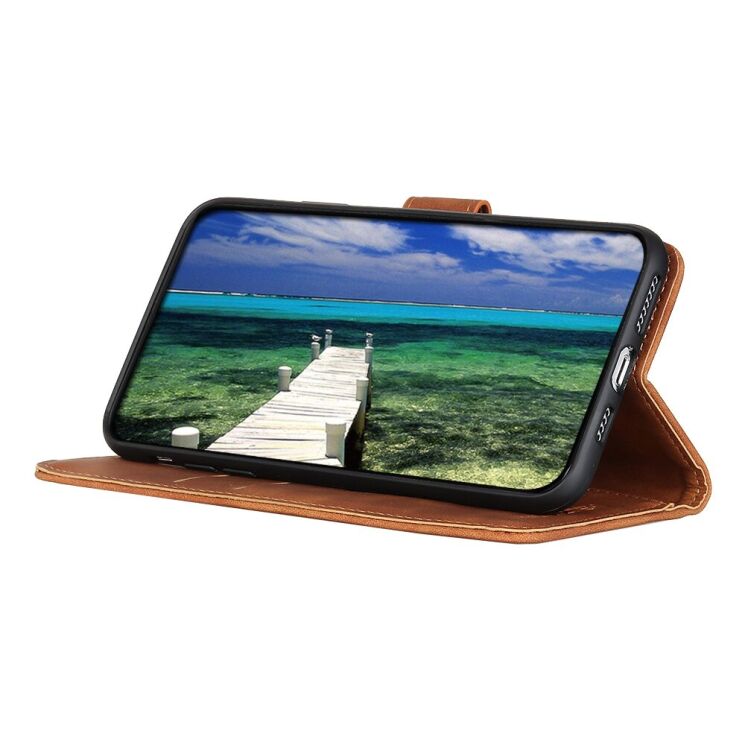 Чехол-книжка с застежкой KHAZNEH Retro Wallet для OnePlus Nord CE6 - Brown: фото 2 из 10