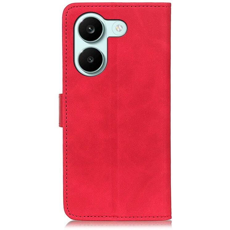 Чехол-книжка с застежкой KHAZNEH Retro Wallet для Xiaomi Poco X8 Pro - Red: фото 4 из 8