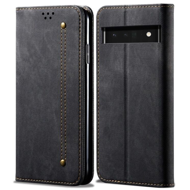 Чохол-книжка UniCase Jeans Wallet для Google Pixel 6a - Black: фото 1 з 6