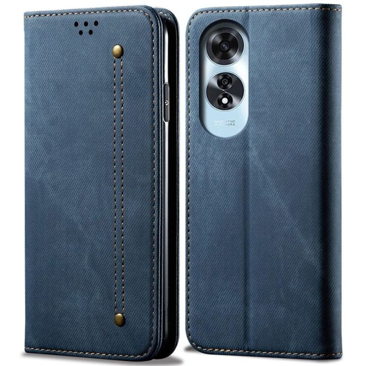 Чехол-книжка UniCase Jeans Wallet для OPPO A60 - Blue: фото 1 из 6