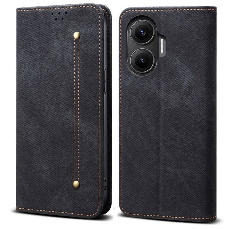 Чохол-книжка UniCase Jeans Wallet для Xiaomi Poco F7 - Black: фото 1 з 7