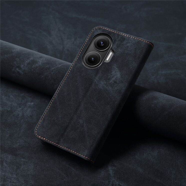 Чохол-книжка UniCase Jeans Wallet для Xiaomi Poco F7 - Black: фото 7 з 7