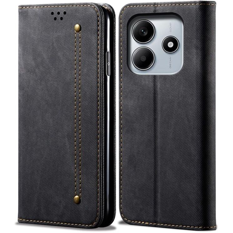 Чохол-книжка UniCase Jeans Wallet для Xiaomi Redmi Note 14 5G - Black: фото 1 з 9