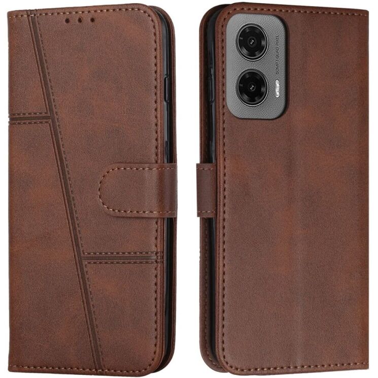 Чохол-книжка UniCase Jet Cover для Motorola Moto G35 - Brown: фото 1 з 10