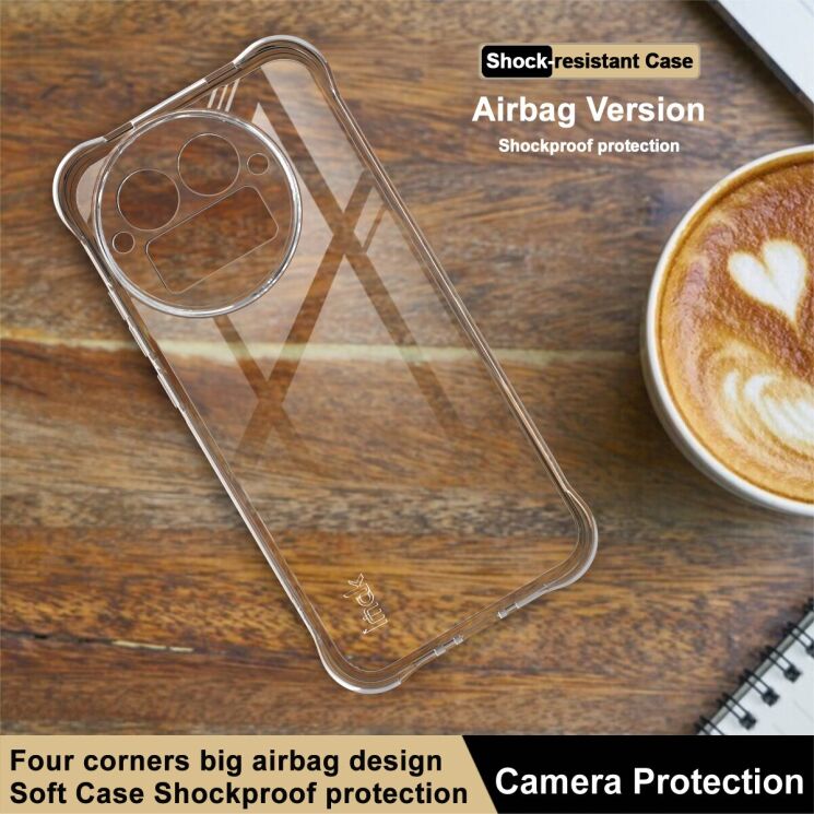 Чехол с усиленными углами IMAK Airbag MAX Case для Realme GT 8 Pro - Transparent: фото 3 из 8