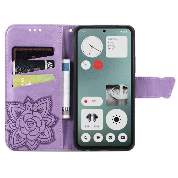 Чехол UniCase Butterfly Pattern для Nothing CMF Phone 1 - Light Purple: фото 2 из 9