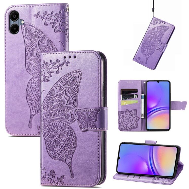 Чехол UniCase Butterfly Pattern для Samsung Galaxy A06 (A065) - Light Purple: фото 4 из 9