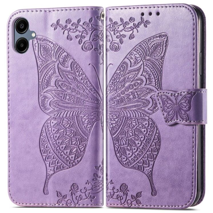 Чехол UniCase Butterfly Pattern для Samsung Galaxy A06 (A065) - Light Purple: фото 1 из 9