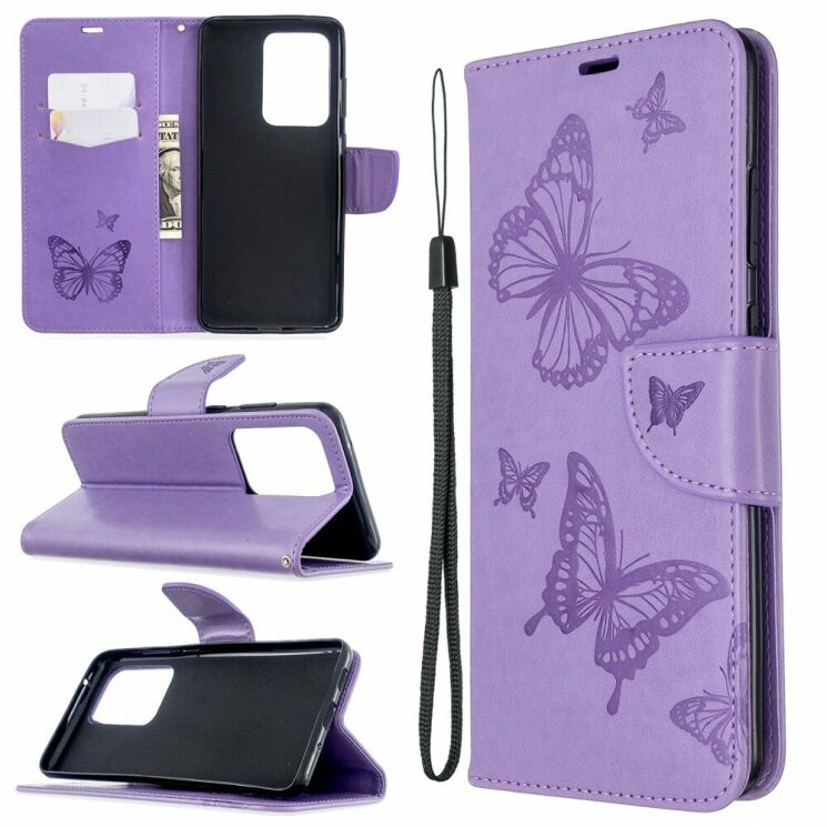 Чехол UniCase Butterfly Pattern для Samsung Galaxy S20 Ultra (G988) - Purple: фото 1 из 8