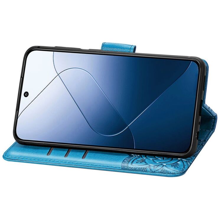 Чехол UniCase Butterfly Pattern для Xiaomi 14T Pro - Blue: фото 3 из 10