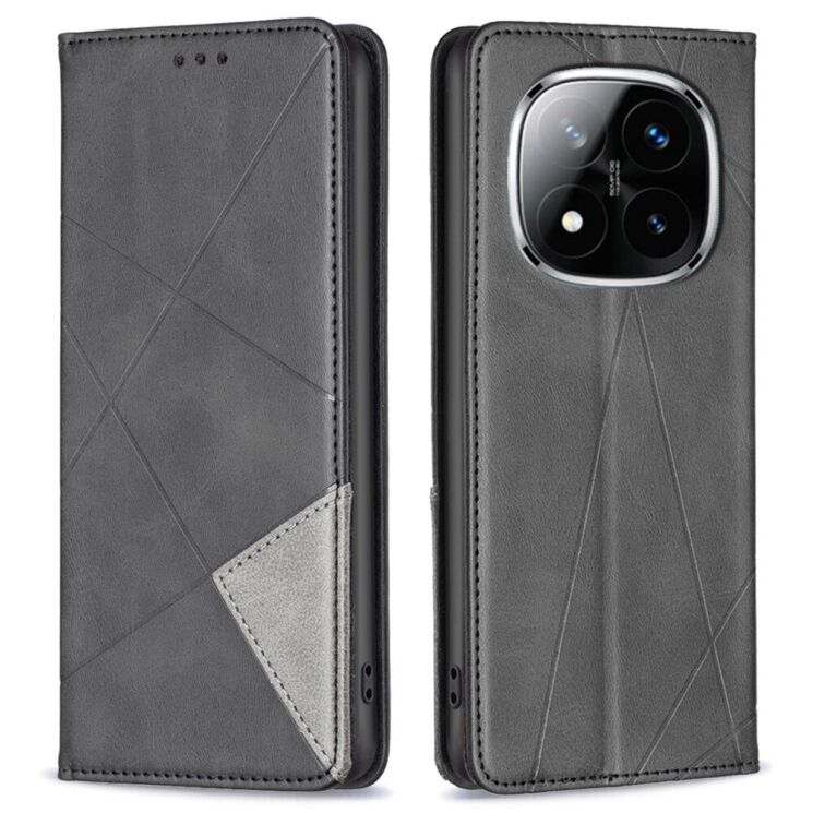 Чехол UniCase Geometric Pattern для Xiaomi Redmi Note 14 Pro - Black: фото 1 из 8