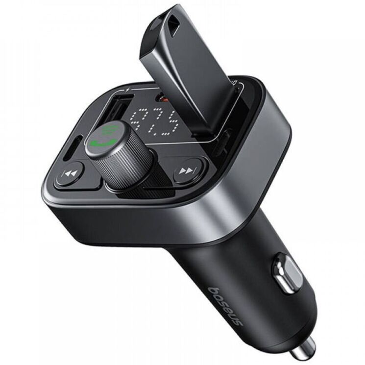 FM модулятор Baseus S-09 Pro Series (C10762200113-00) - Black: фото 5 из 11