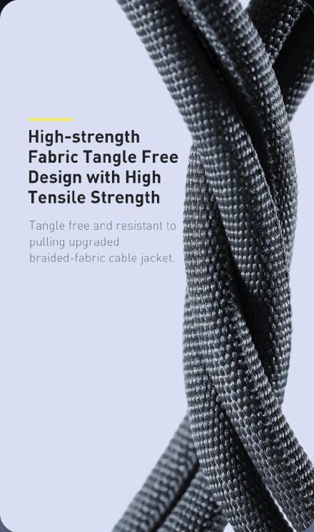 Кабель Baseus Crystal Shine Series USB to Lightning (2.4A, 2m) CAJY000101 - Black: фото 12 з 25