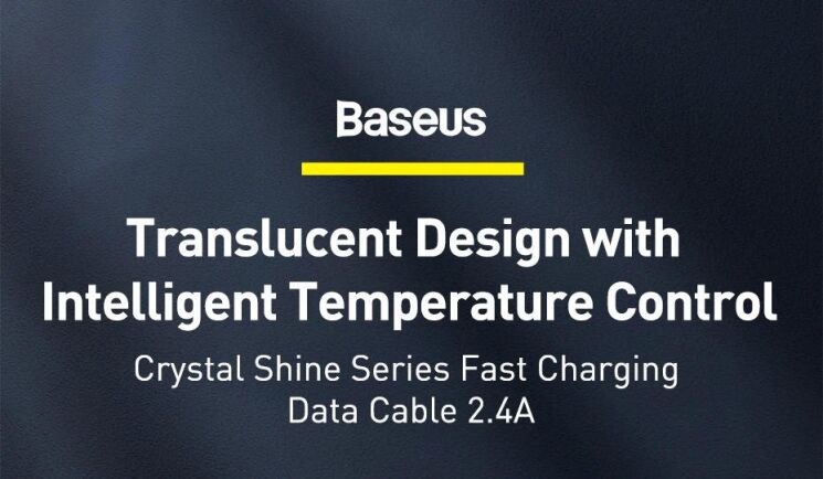 Кабель Baseus Crystal Shine Series USB to Lightning (2.4A, 2m) CAJY000101 - Black: фото 7 з 25