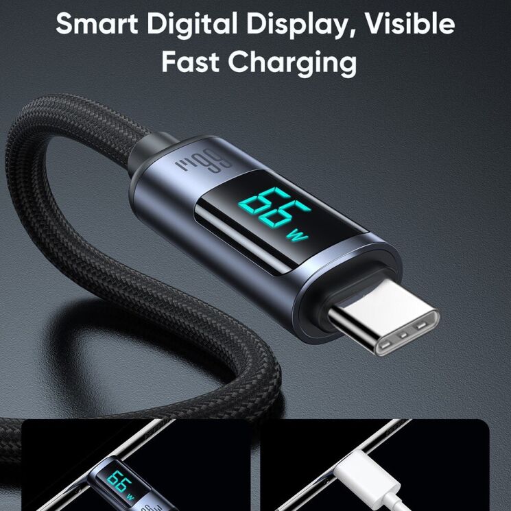 Кабель JOYROOM Prism Series S-AC066A16 USB to Type-C 66W (1.2m) - Black: фото 7 из 10